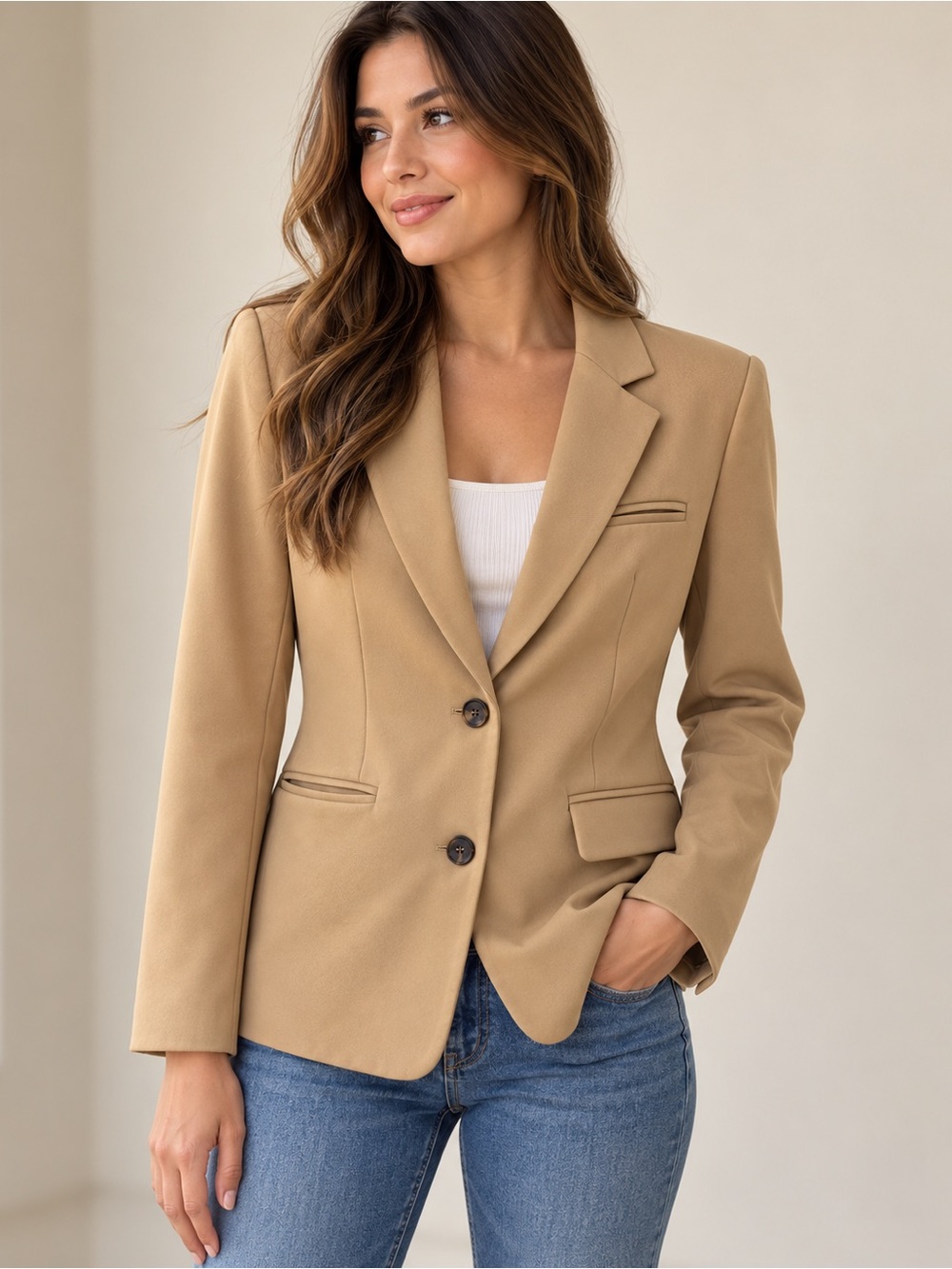 M.Mike Women's Blazer in Brown Size Large Like New